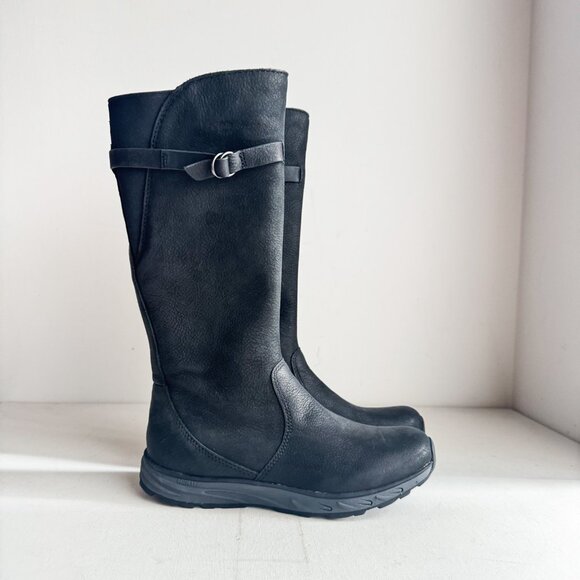 Eddie Bauer Leather Knee High Winter Boots 8 - Picture 1 of 5